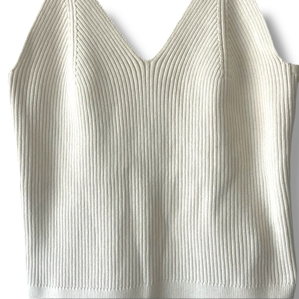 Gap Cream Ribbed Tank Top - Picture 9 of 9